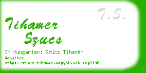 tihamer szucs business card