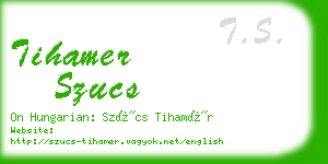 tihamer szucs business card